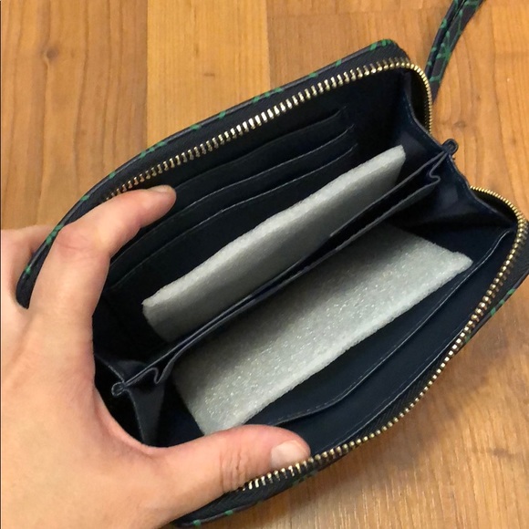 NWOT Navy & Green Wallet - Picture 2 of 2